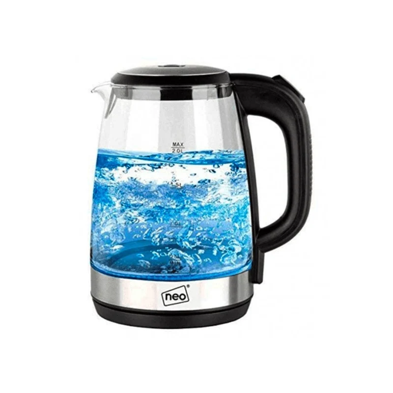 Neo 1.7L Blue LED Illuminated Electric Glass Kettle