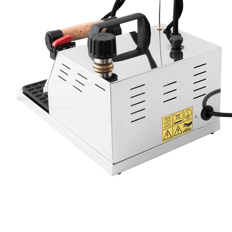 Sistema stirante professionale GV10 INOX con Caldaia in Rame a Risparmio energetico e Resistenza esterna anticalcare (2 L) Made in Italy Garanzia 5 anni
