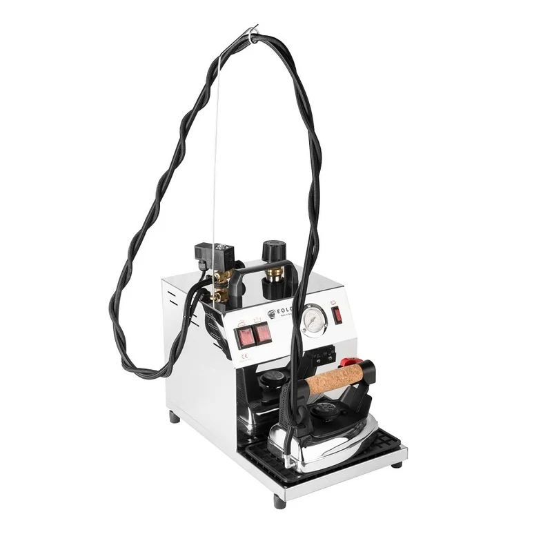 Sistema stirante professionale GV09 INOX con Caldaia in Rame a Risparmio energetico e Resistenza esterna anticalcare (3,5 L) Made in Italy Garanzia 5 anni