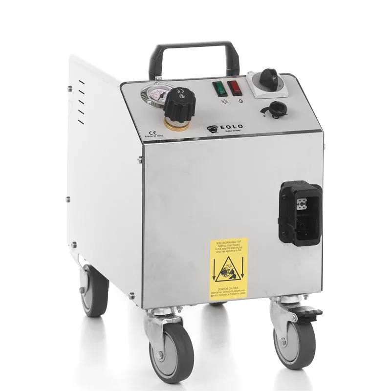 Eolo Pulitore Vapore LP01 RA Professionale Pulire Sanificare Pavimenti Tappeti Ricarica Automatica Disinfetta Igienizza Kit Pulizia Accessori Interni Auto Vetri Macchina Sistema Pulizia Anticalcare Casa Azienda Made in Italy Garanzia 5 Anni Efficienza A++