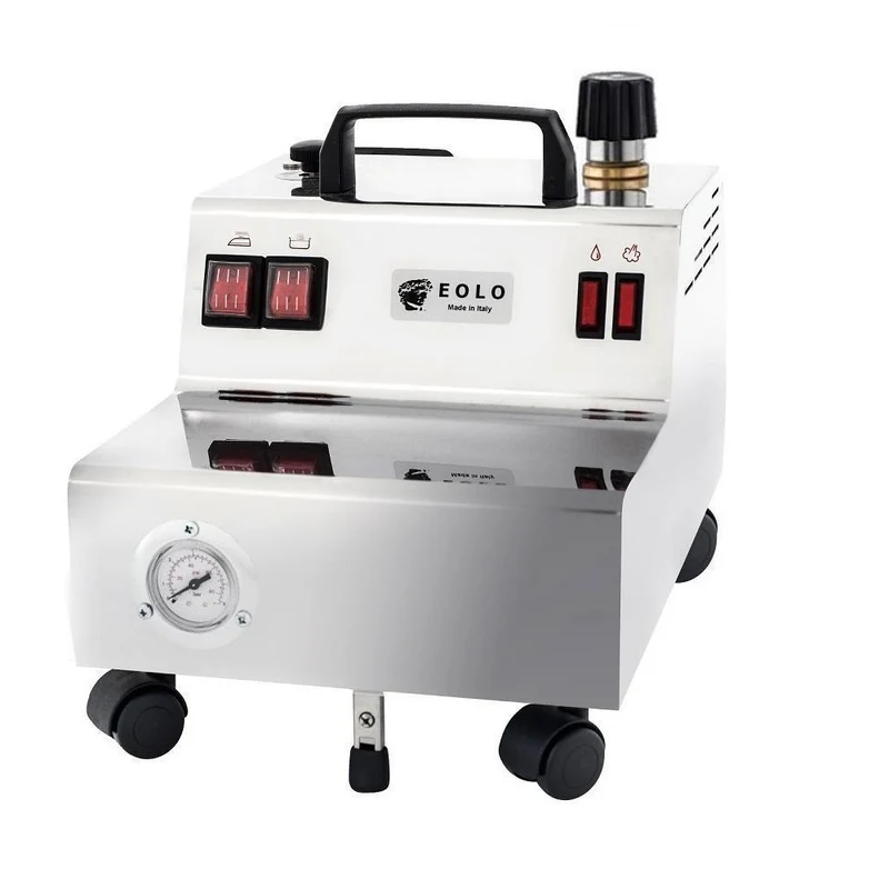 EOLO Generatore di Vapore GV05 FULL Pulizia a Vapore Secco Saturo 180 Gradi Sanificazione Disinfestazione Spazzola Elettrica Vaporetto Pavimenti Pulitrice Professionale Accessori per Pulire Divani Tessuto Made in Italy Garanzia 5 Anni Efficienza A++
