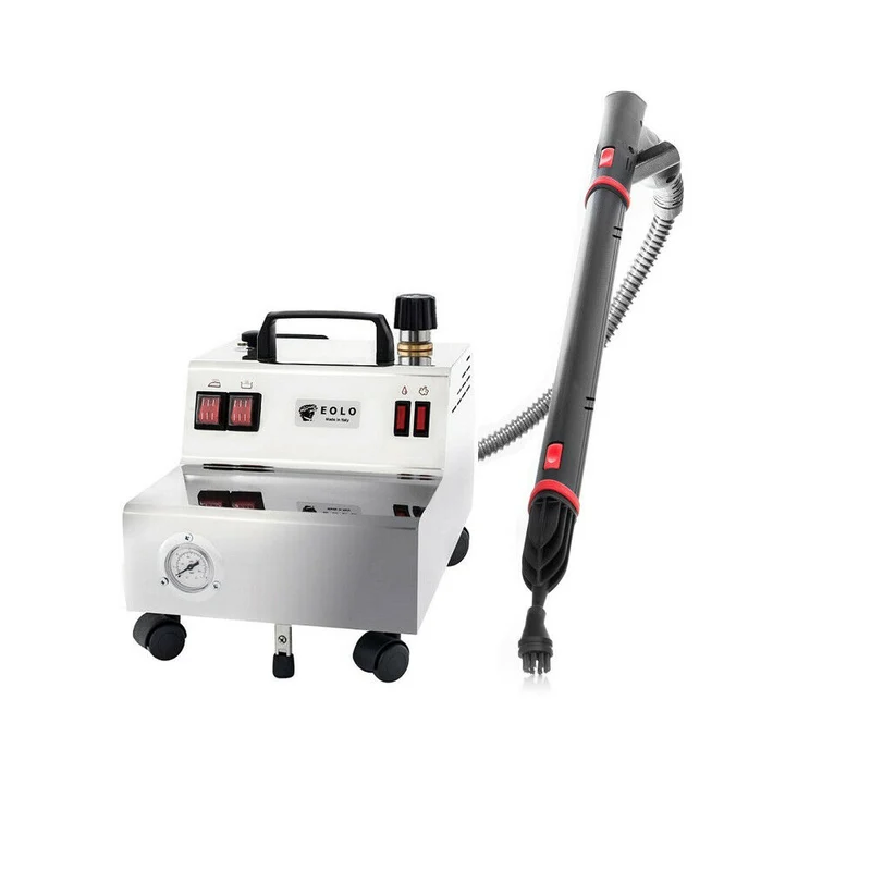 EOLO Generatore di Vapore GV05 FULL Pulizia a Vapore Secco Saturo 180 Gradi Sanificazione Disinfestazione Spazzola Elettrica Vaporetto Pavimenti Pulitrice Professionale Accessori per Pulire Divani Tessuto Made in Italy Garanzia 5 Anni Efficienza A++
