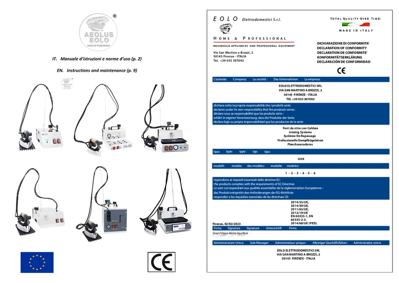 Sistema stirante professionale GVK5 TOP RA con Caldaia in acciaio inox AISI 304 Ricarica automatica e Resistenza esterna anticalcare Made in Italy Garanzia 5 anni