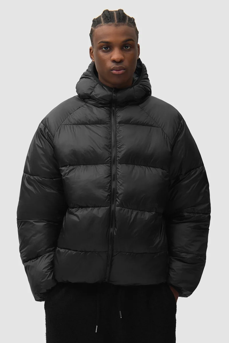 Arte Doudoune Ripstop Hooded Puffer Black