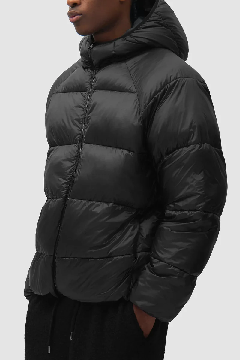 Arte Doudoune Ripstop Hooded Puffer Black