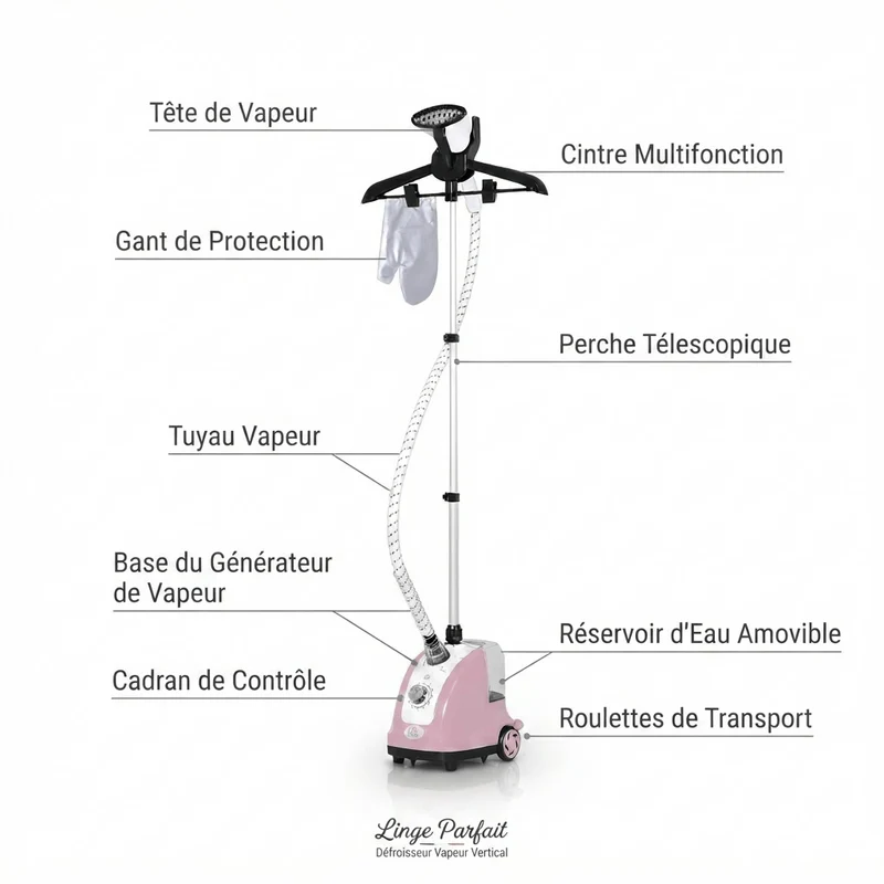 Central vapeur puissant 1800W – 11 modes de température