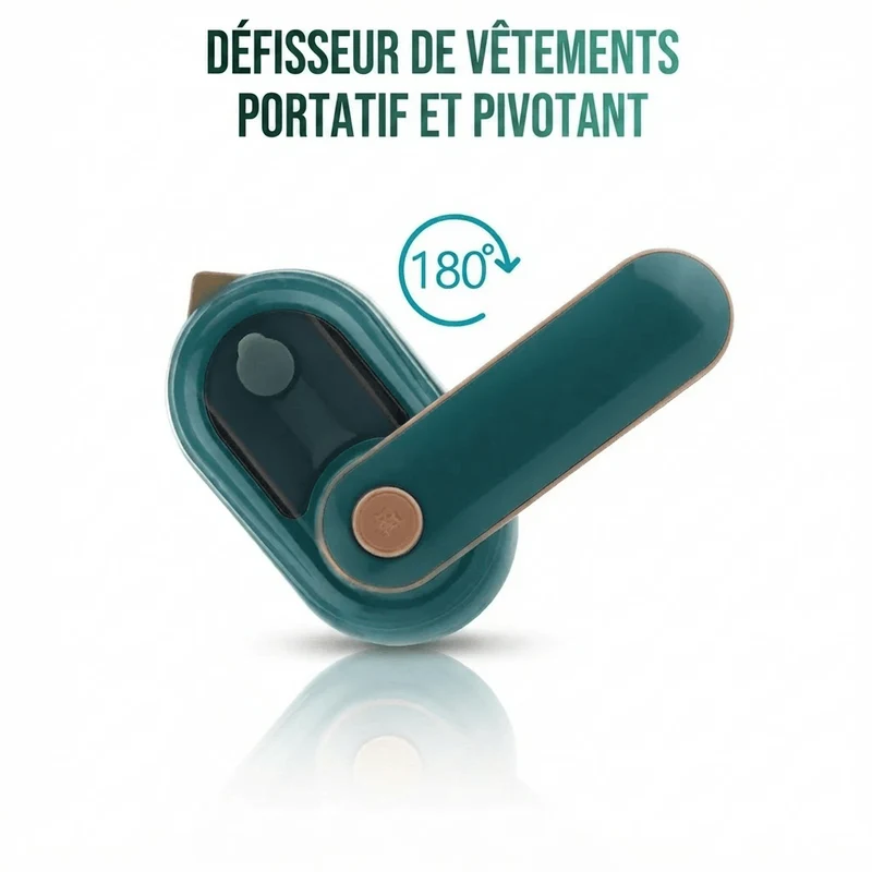 Défroisseur vapeur portable rotatif 180° - Compact et efficace