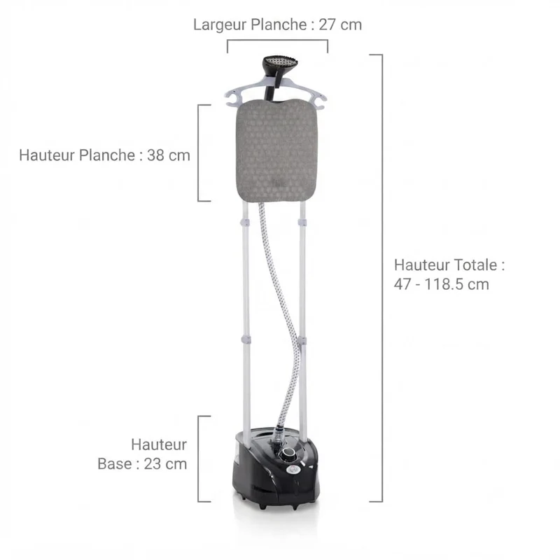 Défroisseur Vapeur Vertical 1950W - 11 Niveaux de Température