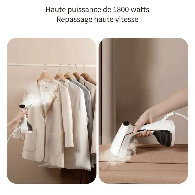 Défroisseur vapeur portable ultra-rapide avec écran tactile