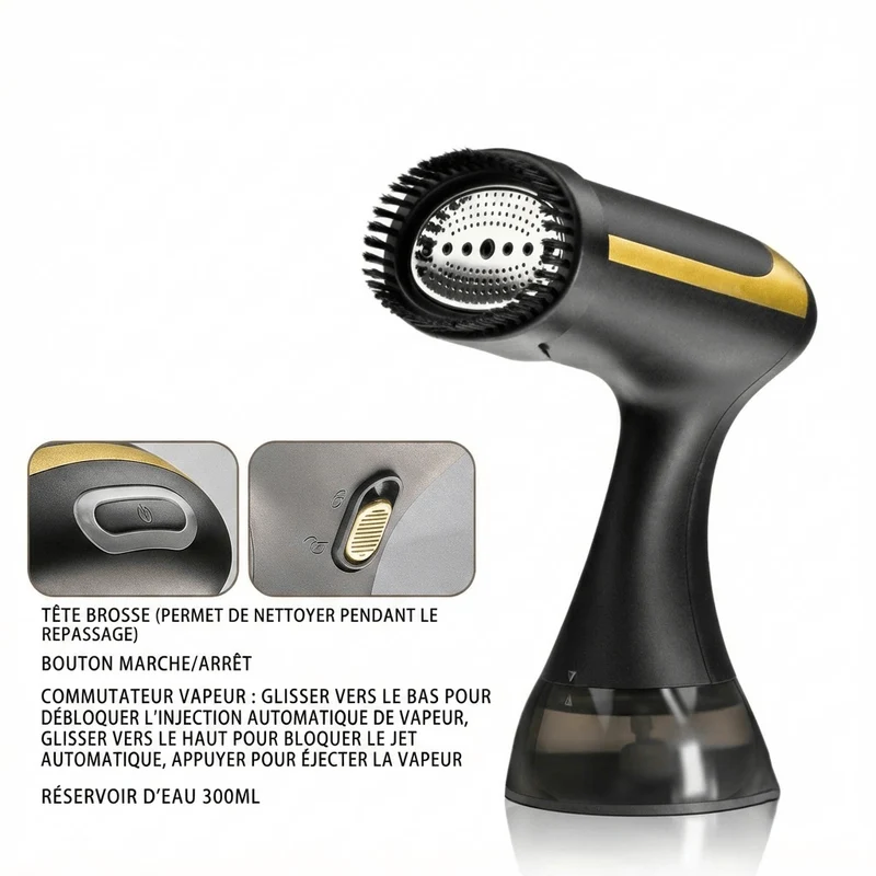 Défroisseur Vapeur Portable Puissant - 1300W