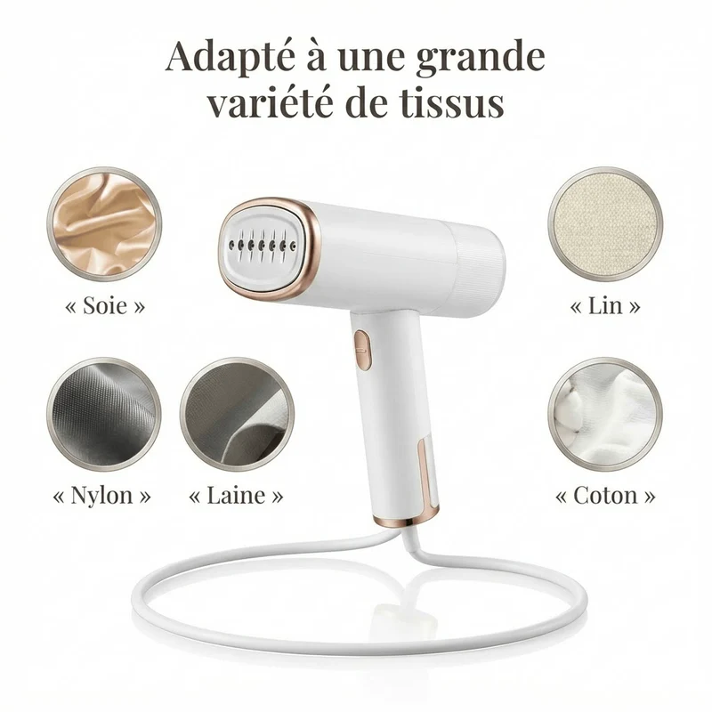Défroisseur vapeur portable et fer à repasser compact 1000W