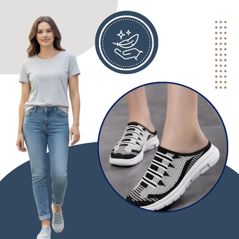 Mules plates confortables et facile à enfiler