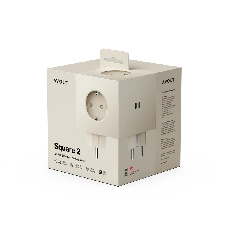 Multiprise beige avec USB-C