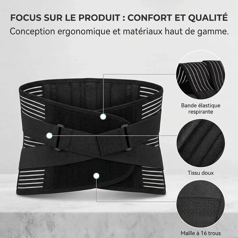 Ceinture Lombaire OrthoFlexa | Ceinture de maintien du dos à stabilisation 360°