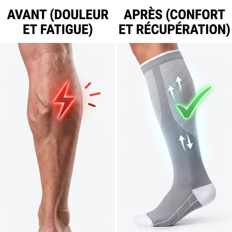 Bas de contention Flexéo | Chaussettes de contention 20-30 mmHg, homme et femme