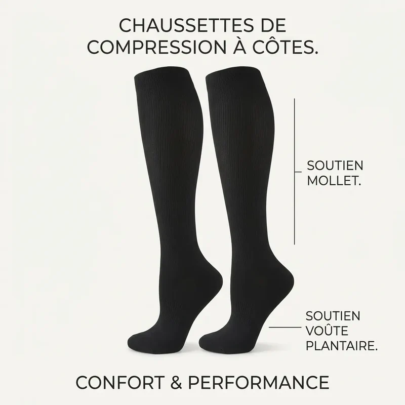 Chaussettes de Contention Sport | Bas de contention pour Homme et Femme
