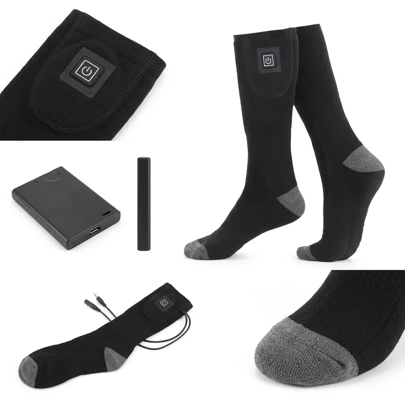 Chaussettes Chauffantes Cozyfeet | Chaussettes thermiques électriques rechargeables avec boîtier batterie