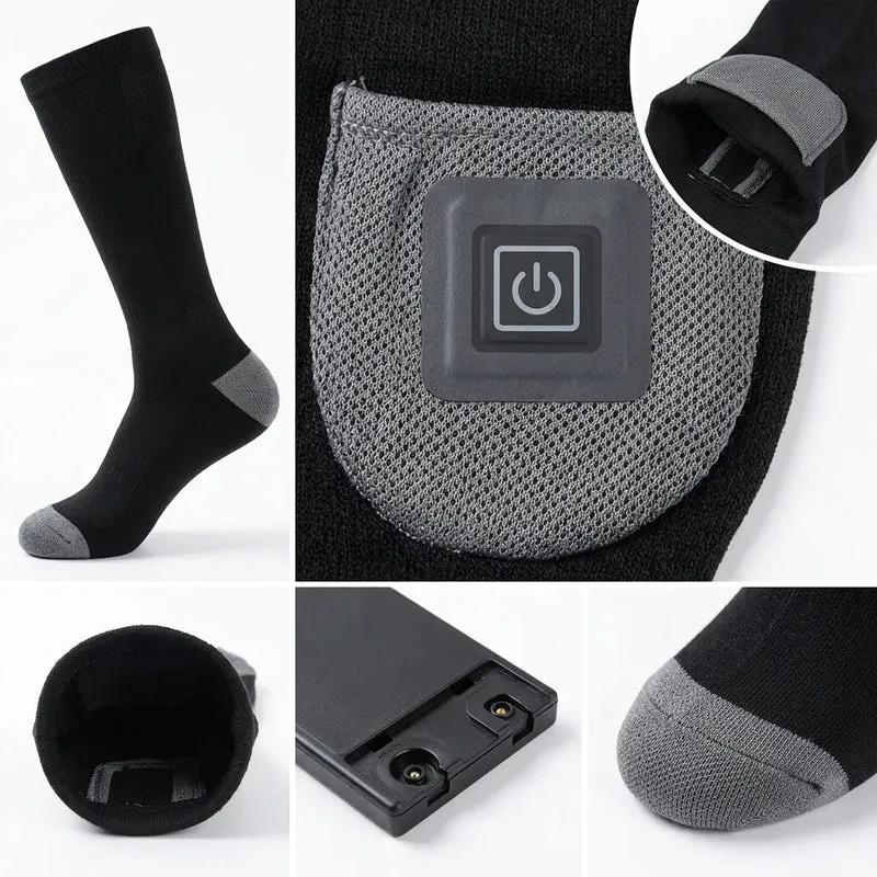 Chaussettes Chauffantes Cozyfeet | Chaussettes thermiques électriques rechargeables avec boîtier batterie