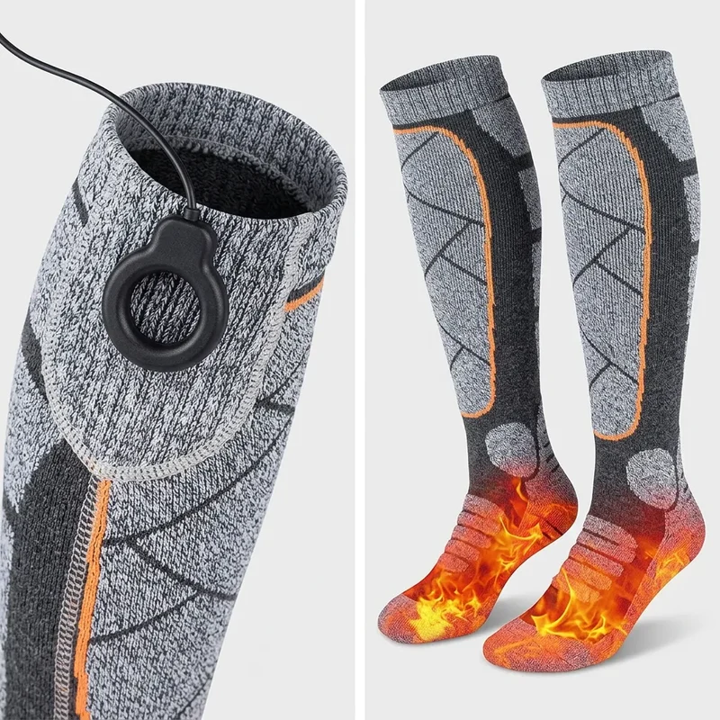 Chaussettes Chauffantes Cozyfeet | Chaussettes thermiques électriques rechargeables, 3 niveaux de chaleur