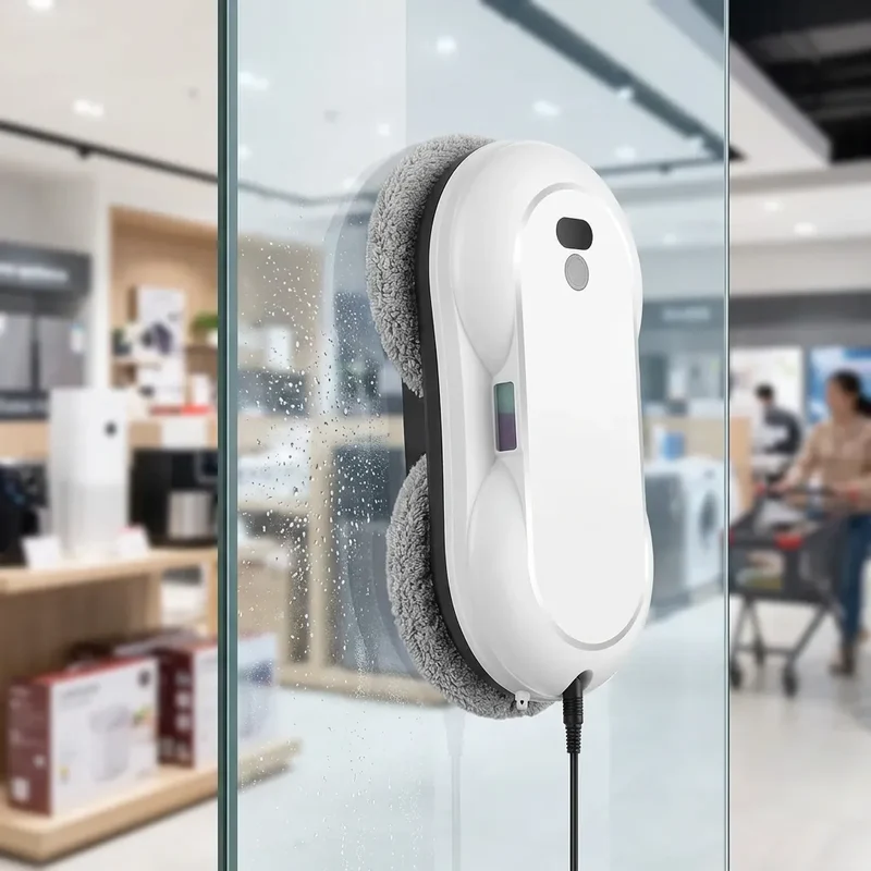 Robot Lave Vitres 5600 Pa | Pulvérisation d'eau, nettoyage automatique et télécommande