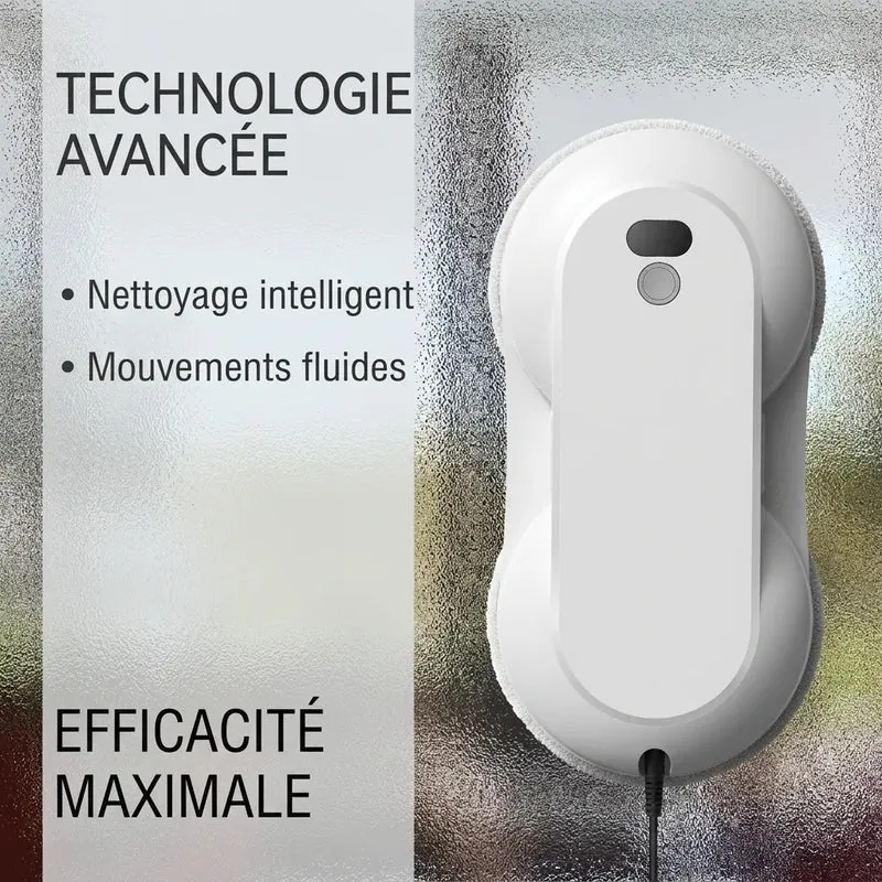 Robot Lave Vitres 5600 Pa | Pulvérisation d'eau, nettoyage automatique et télécommande