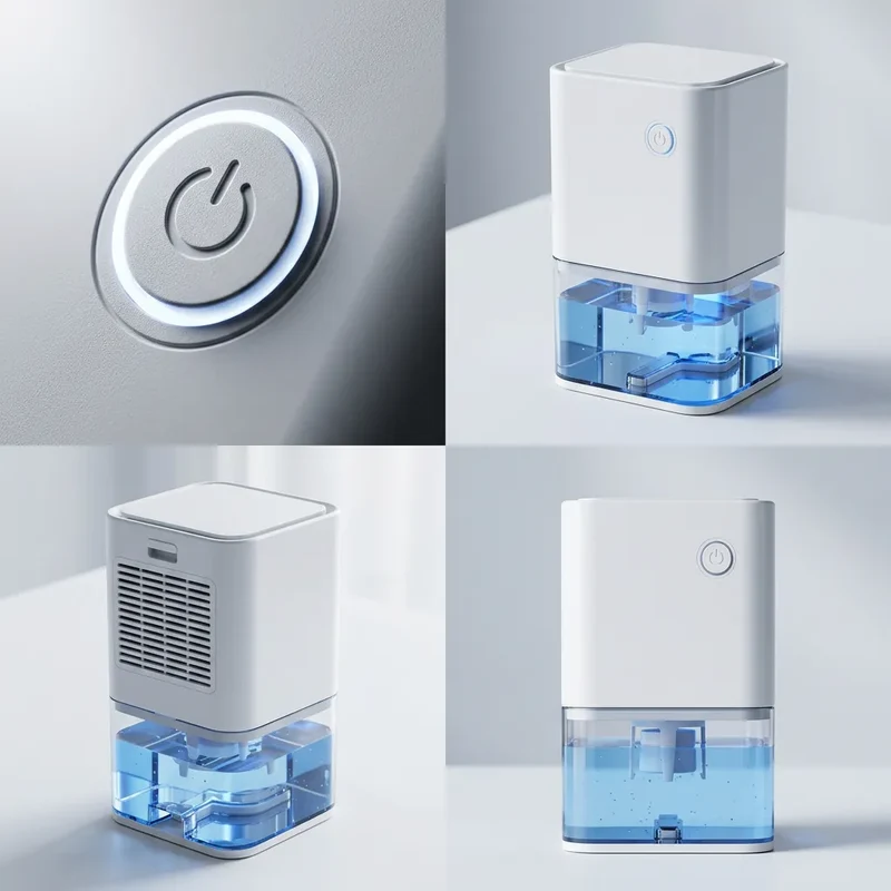 Déshumidificateur Électrique Sécaria | Absorbeur d'humidité silencieux pour chambre, bureau et maison