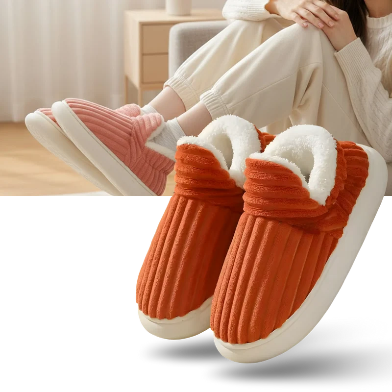 pantoufles d'intérieur douillettes en peluche moelleuse