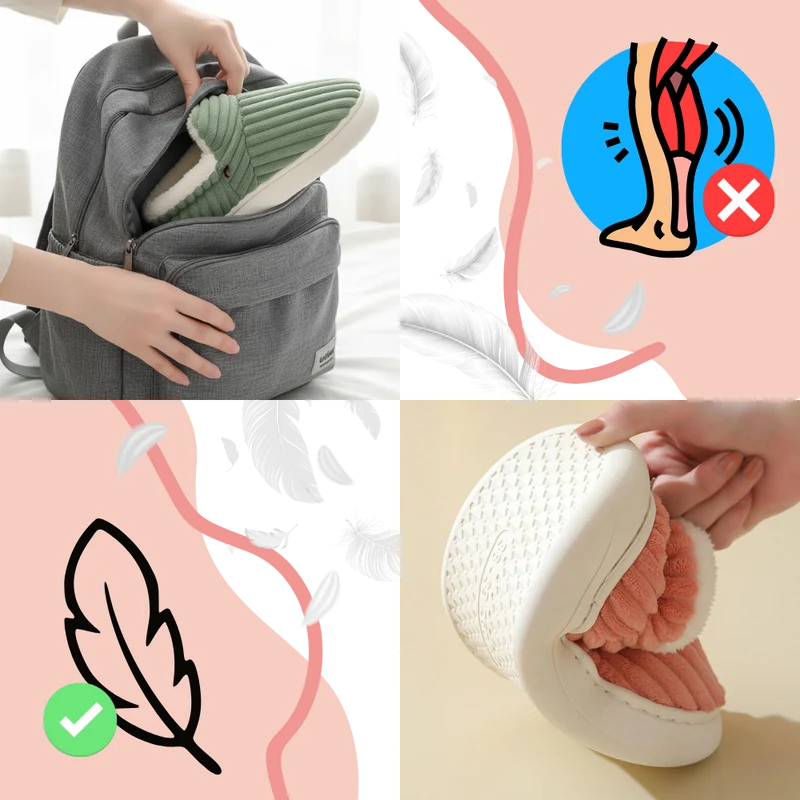 pantoufles d'intérieur douillettes en peluche moelleuse