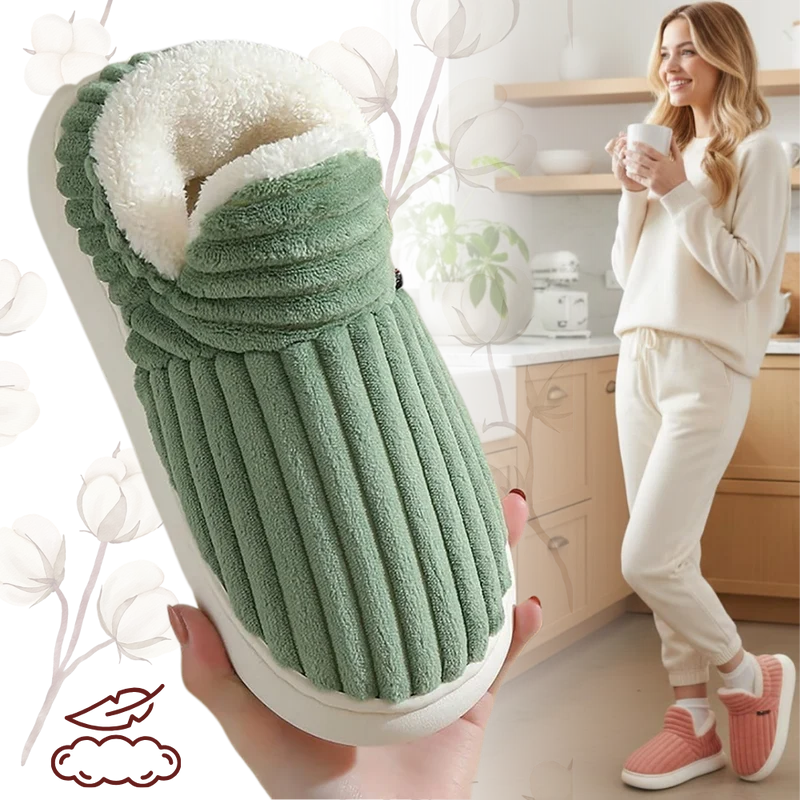pantoufles d'intérieur douillettes en peluche moelleuse