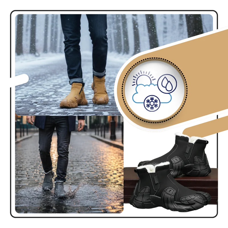 Bottines imperméables élégantes pour hommes