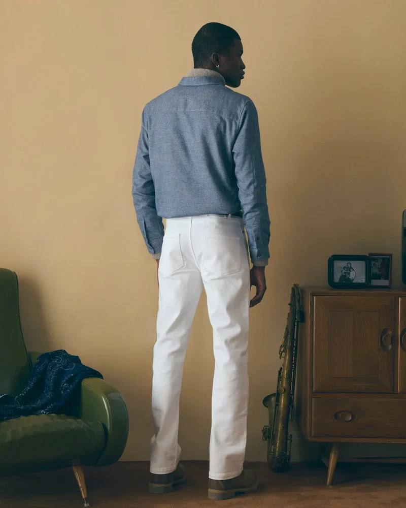 Maison Labiche Chemise Bonne Graine en Flanelle Blue