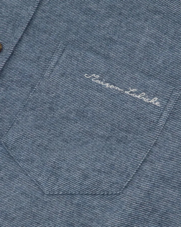 Maison Labiche Chemise Bonne Graine en Flanelle Blue
