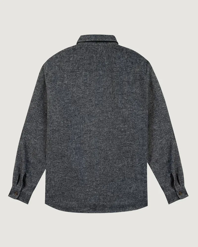Maison Labiche Surchemise Monge en Flanelle de Laine Dark Navy