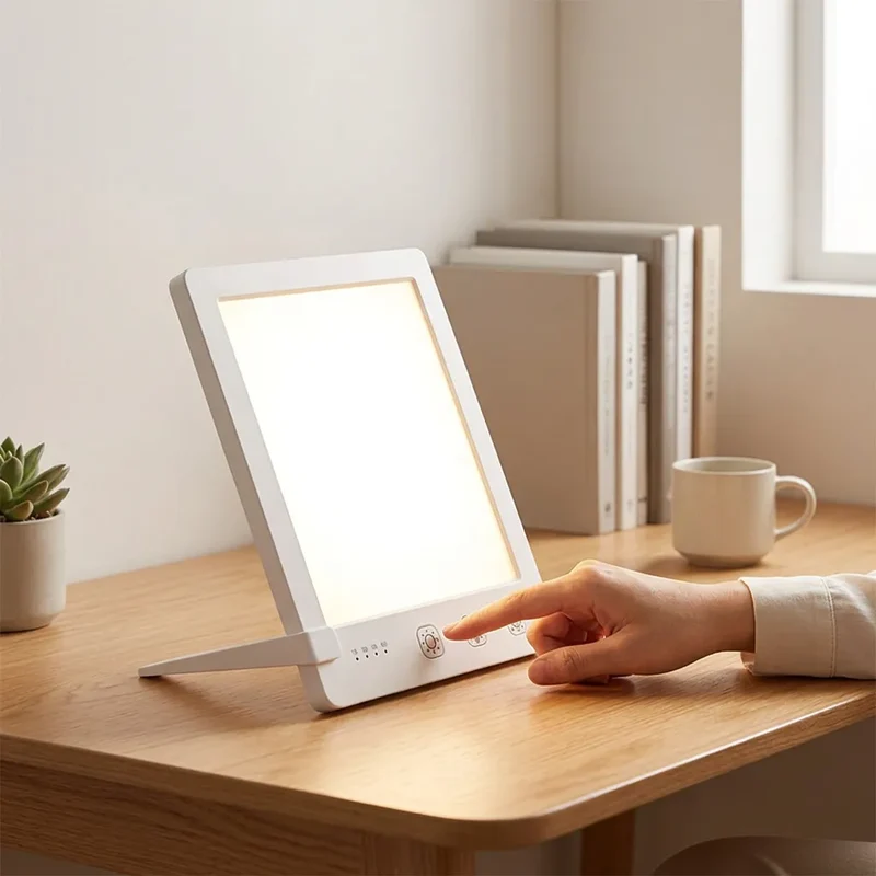 Lampe de Luminothérapie Soléa | Lampe LED portable 10 000 lux, 5 niveaux de luminosité et fonction mémoire