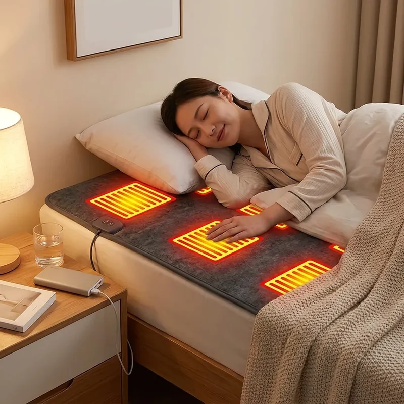 Couverture Chauffante Cocoona USB | Plaid chauffant portable 5V à thermostat 3 niveaux