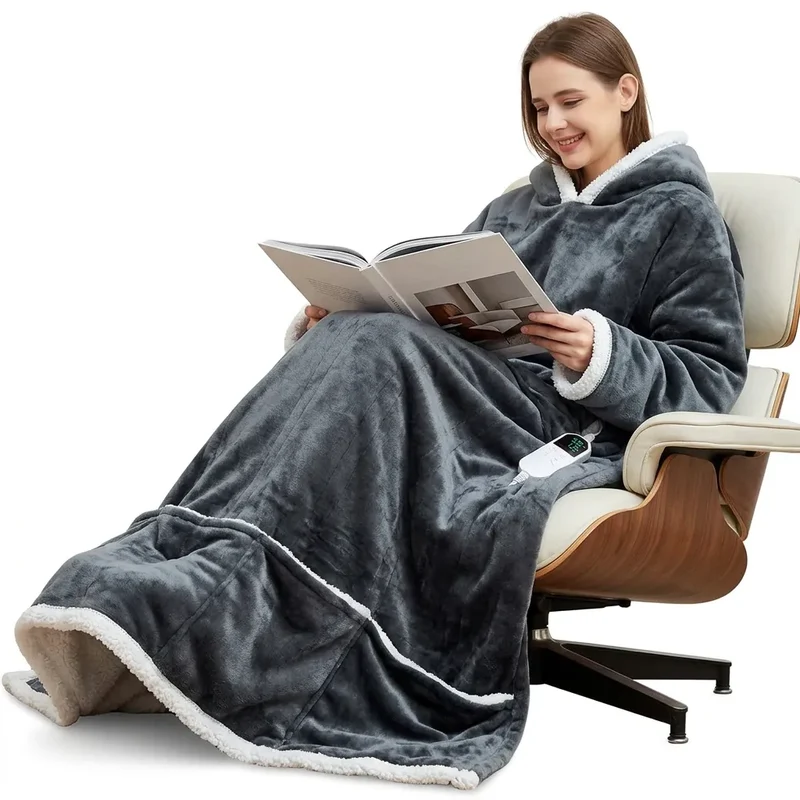 Couverture Chauffante Cocoona | Plaid chauffant à porter, température constante et arrêt automatique, 127 × 177 cm