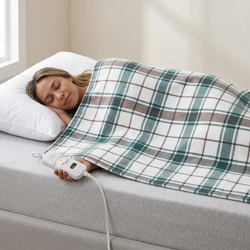 Couverture Chauffante Cocoona | Plaid chauffant de lit épais en peluche à thermostat automatique, 220 V