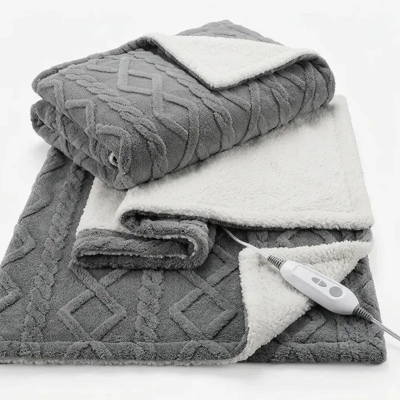 Couverture Chauffante Cocoona | Plaid chauffant en polaire 6 niveaux à contrôle LCD, 180 × 130 cm