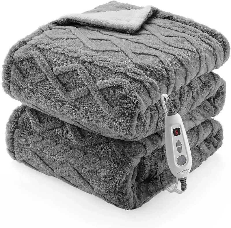 Couverture Chauffante Cocoona | Plaid chauffant en polaire 6 niveaux à contrôle LCD, 180 × 130 cm
