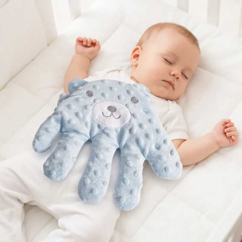 Doudou pour Bébé Paume Douce | Coussin de tapotement apaisant à vitesse et intensité réglables