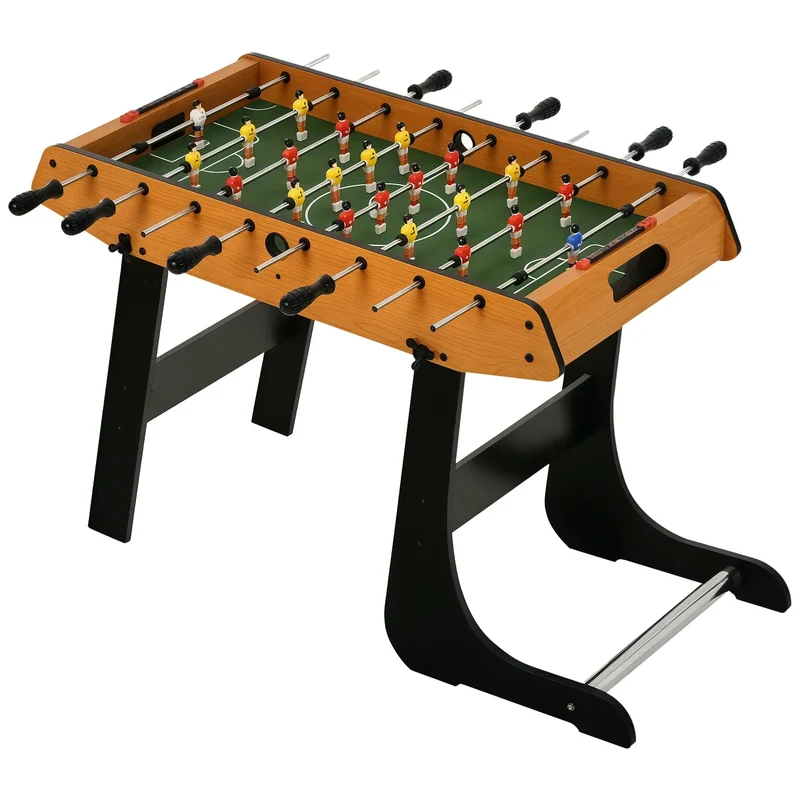 Table de Baby-Foot HOMCOM | Baby-foot pliable 98 cm effet bois et noir