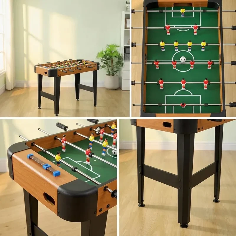 Table de Baby-Foot Kickara | Baby-foot compact 92 cm à marqueurs manuels et poignées antidérapantes