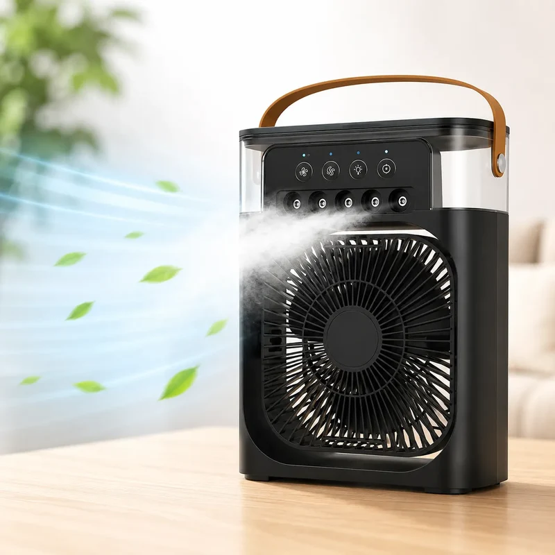 FrostMist | Ventilateur Brumisateur Refroidisseur d'Air Climatiseur Mobile USB