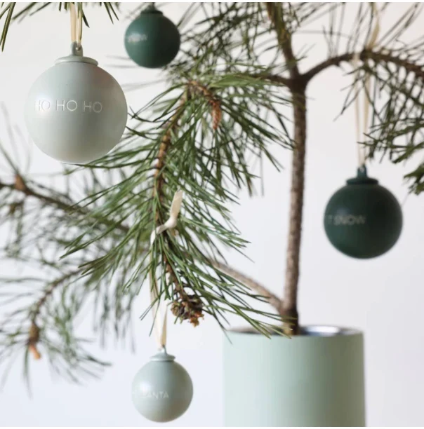 Boules de Noël vertes 60mm (set de 4)