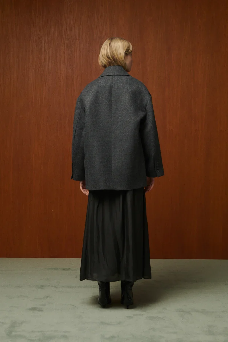 Bellepiece Veste Kate Oversize en Laine Grey