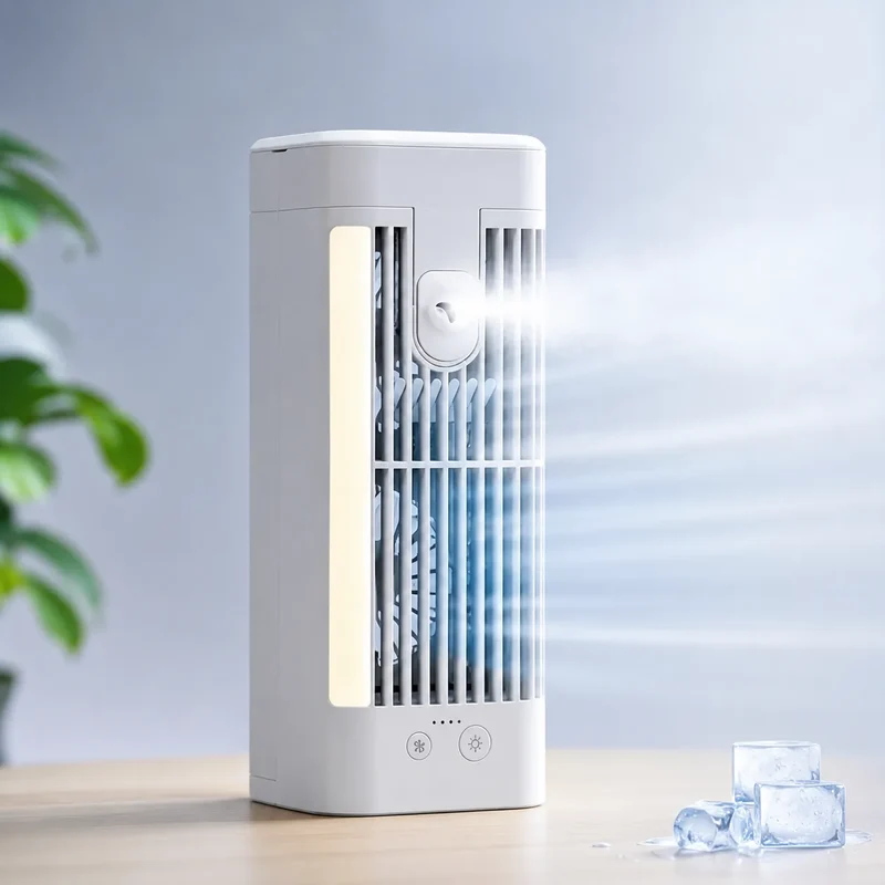 CoolDesk | Climatiseur Mobile Sans Évacuation Silencieux avec Veilleuse
