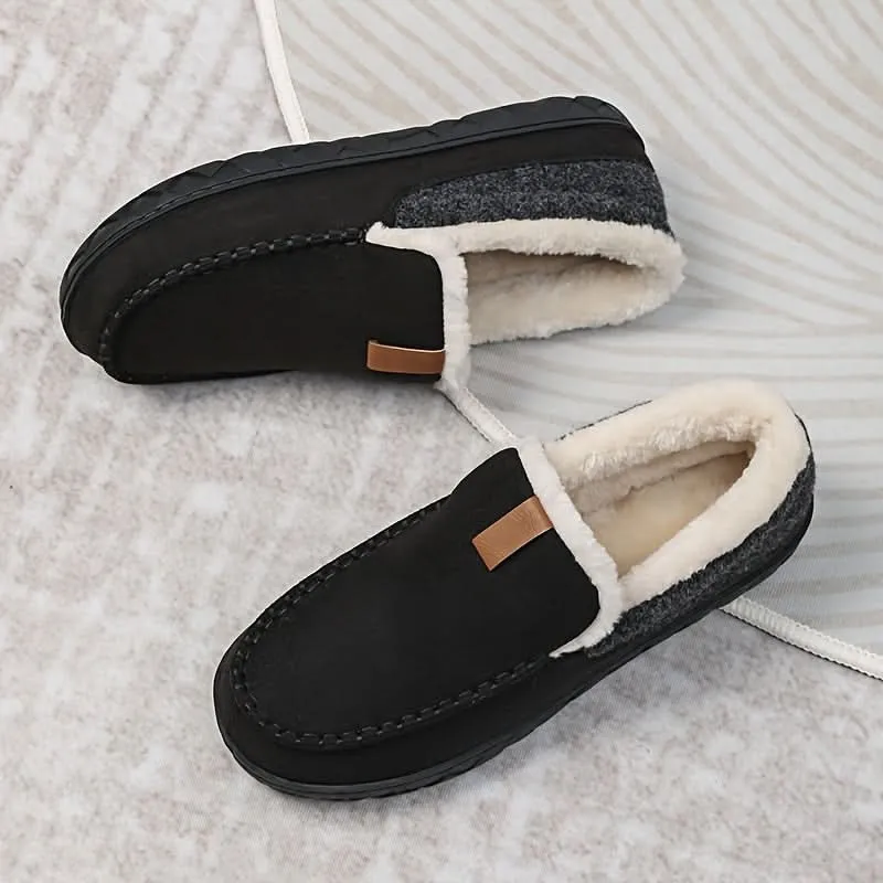 TERRAWOOL | Mocassins Homme Chauds en Laine Synthétique pour la Maison