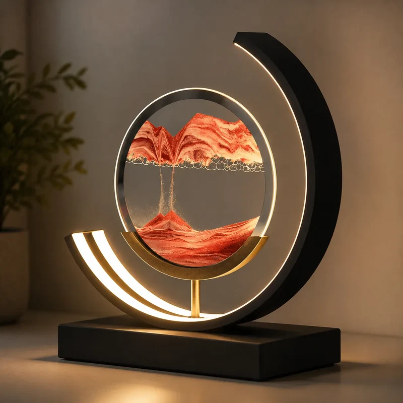 Sand Glow | Lampe Décorative avec Sable en Mouvement et Éclairage LED