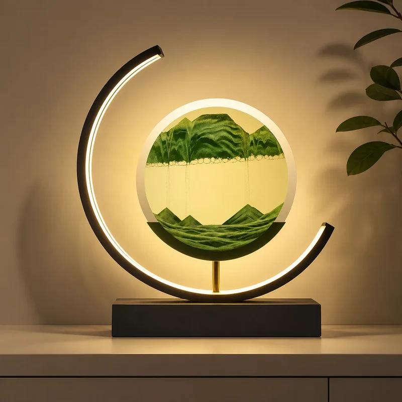 Sand Glow | Lampe Décorative avec Sable en Mouvement et Éclairage LED