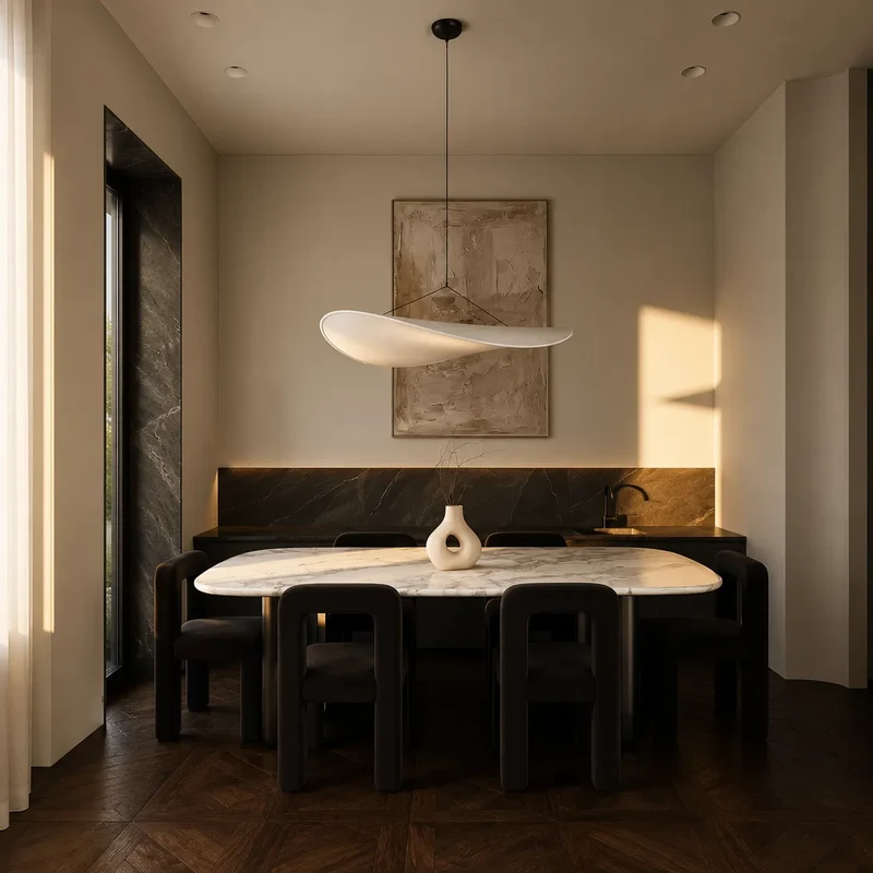 LumiNara | Suspension Japandi en Soie Naturelle pour Ambiance Chaleureuse